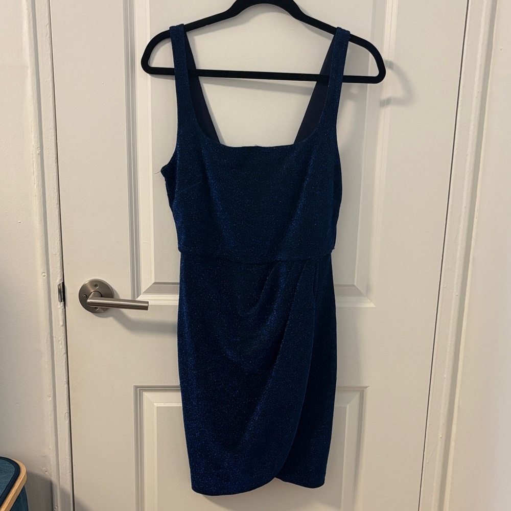 Metallic Navy Mini Dress (Francesca’s)